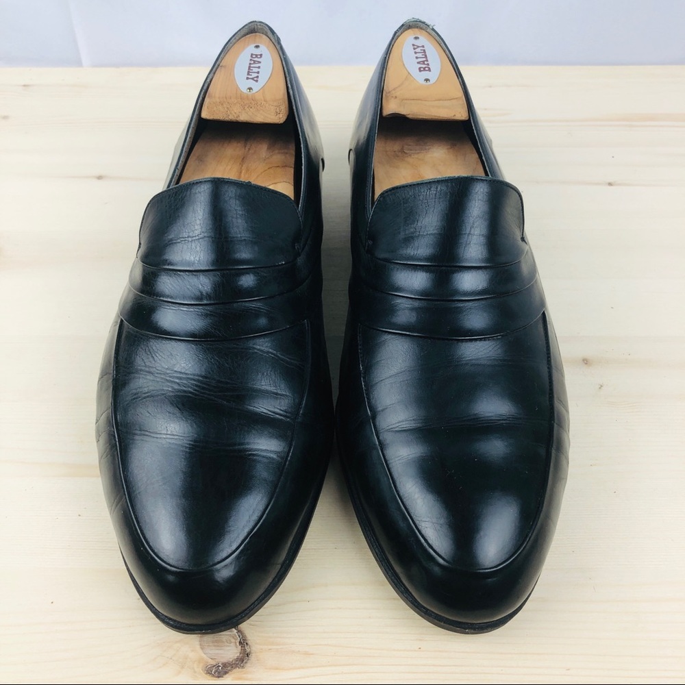 Bally men’s galaxy black leather loafers